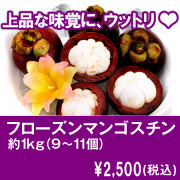 【商品種別B】フローズン・マンゴスチン 約1Kg(9〜11個)